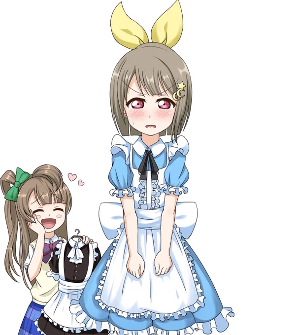 着せ替え人形と化したかすみん 