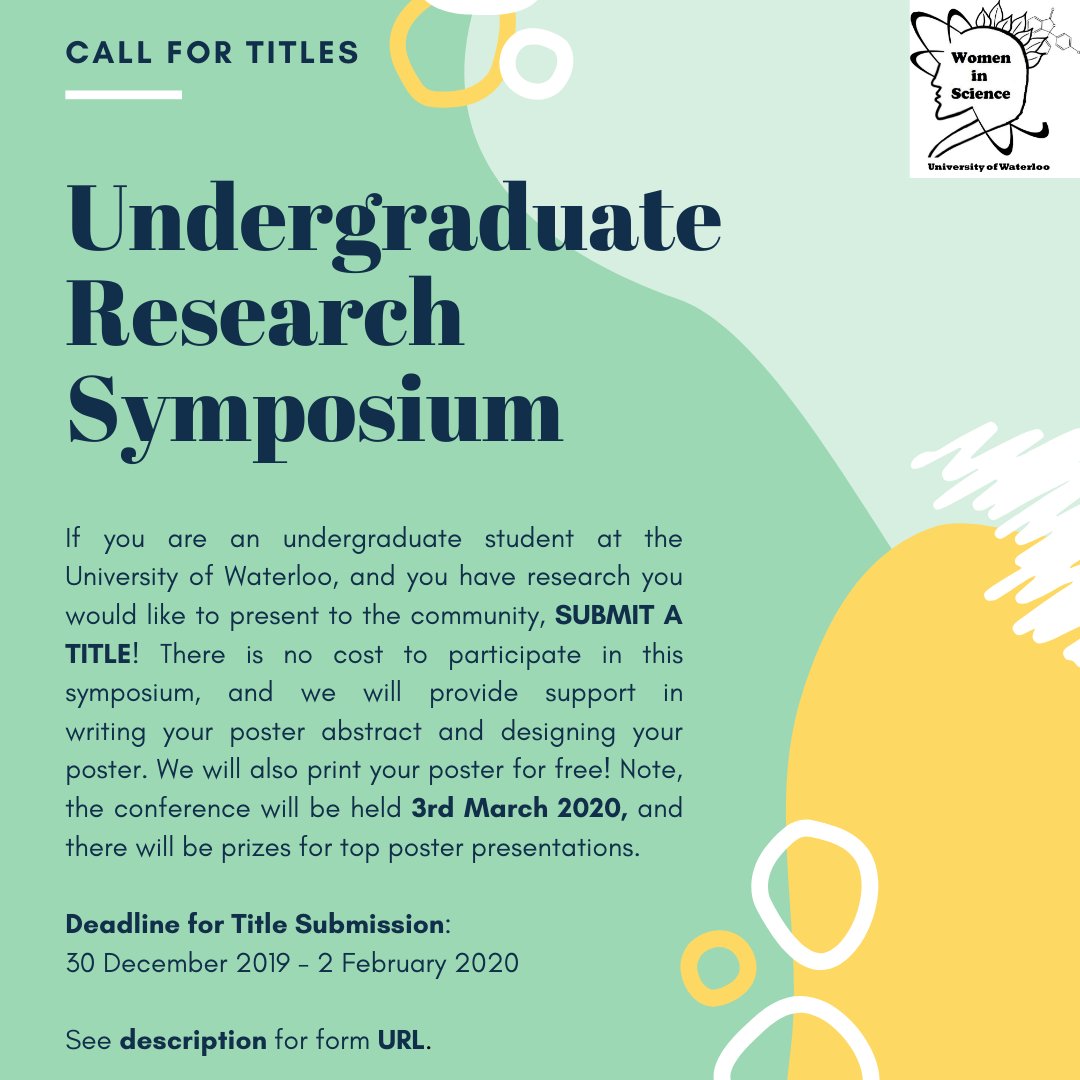 uwaterlooWiS's tweet photo. There will even be PRIZES for the top student presentations! If you're interested, please submit a TITLE for your presentation by February 2nd via this link here: https://t.co/HCsXyzPtWW https://t.co/2MGGE2F6no