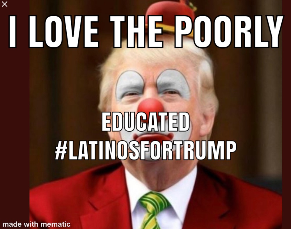 PanchoTrump's tweet photo. #latinosfortrump #ignorantlatinosfortrump #pendejosfortrump https://t.co/1wW5NcyQuL