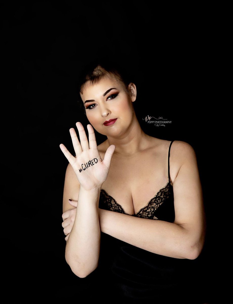 cheyhopee's tweet photo. I lay here with feelings of defeat as I still suffer from many side effects from chemo and my bone marrow transplant. ➡️ I look at these pictures and suddenly all the defeat seems so small. I am so strong. I BEAT cancer. I kicked ass. I AM CURED 🧡🎗🖤#hopeforchey #cured https://t.co/HtAH9120W5
