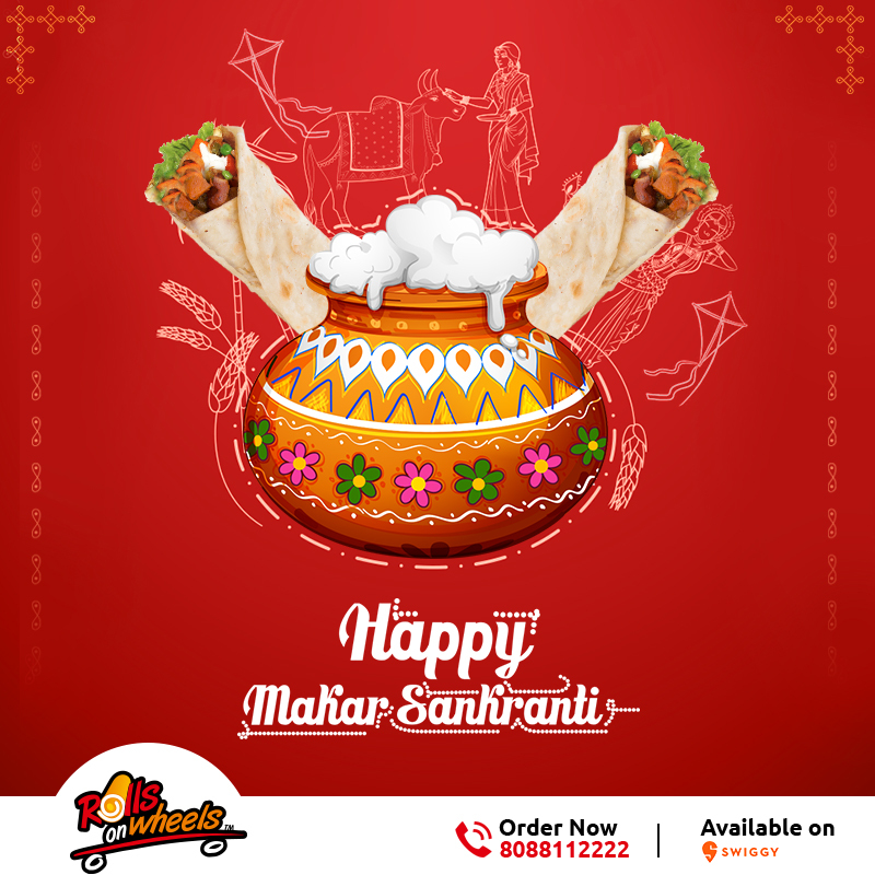 Rolsonwheels's tweet photo. Its harvest time! Happy Makar Sankranti! May you always have delicious food on your plate and make your life overflow with happiness and harmony!
#rolls #rollsonwheels #wishes #happymakarsankranti  #eatfamous https://t.co/oAQB15gUjM