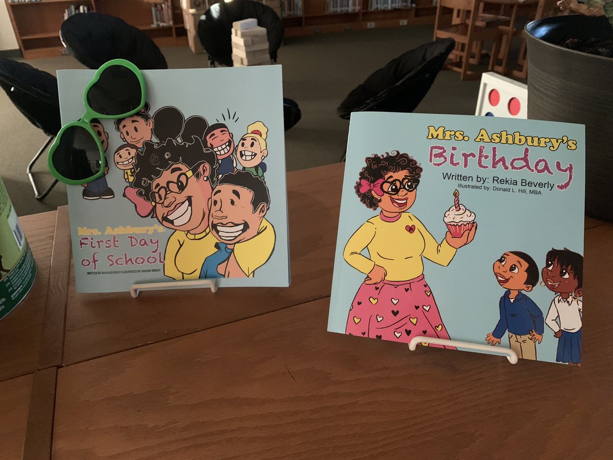 I proudly display books by @RekiaBev in the media center @creekside_rocks to inspire young authors! It made me smile when our PLL @MrD_Travis recognized them the other day and told me she had been his child’s teacher! #TeachVolusia #TeacherAuthor #TeamVolusia