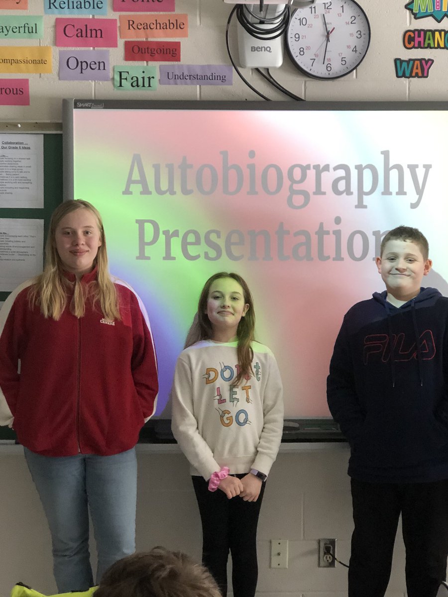MrWalshHS's tweet photo. A second terrific day of autobiography presentations. All original and creative. Very proud! @MrWalshHS @HolySpiritOCSB https://t.co/E11EgiXNLQ