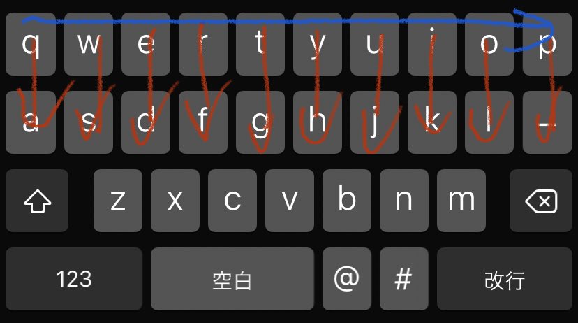 くぁwせdrftgyふじこlp とは 日本語モードでキーボード配列の「q」「a
