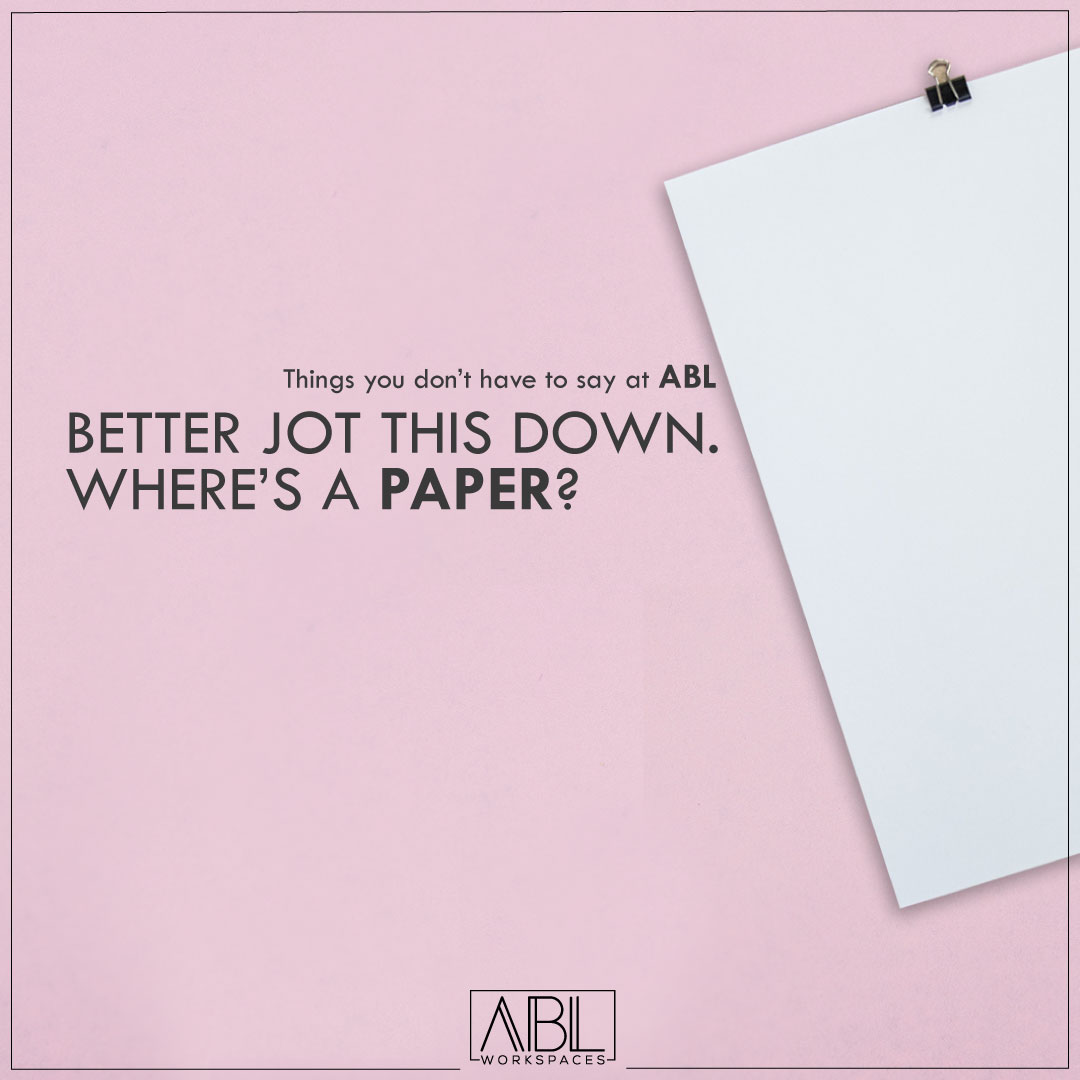 ABLWorkspaces's tweet image. Have unlimited access to office supplies at ABL that help you keep things sorted.

#ABLWorkspaces #Thingsyoudonthavetosay #coworking #coworkingspace #coworkinglife #coworkers #worklife #puttingideastowork