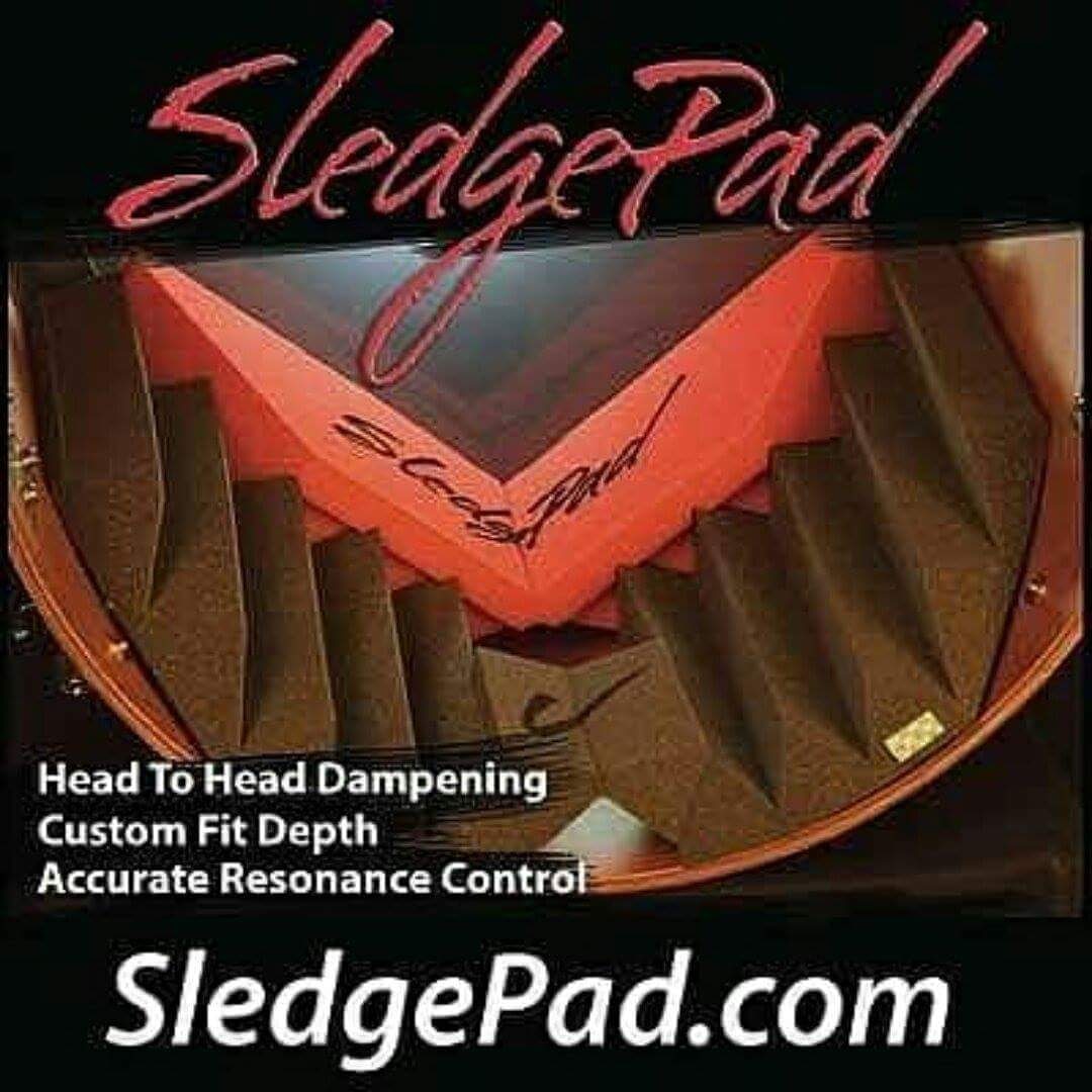 SledgePad.com
Best Bass Drum Dampening system on the market. Custom made for any depth. 4 dampening choices. 
#PlayDrumsPlaySledgePadd