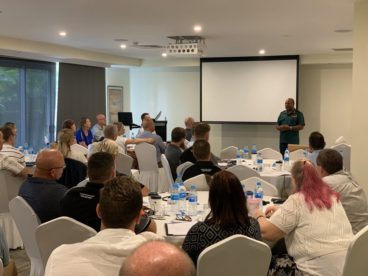 I was honoured to briefly speak to <a href="/ADFinPNG/">ADFinPNG</a> staff and their spouses today as part of their orientation to #PNG. I spoke of the unique relationship the #PNGDF has with #YourADF and also on the importance of families and the role they play.