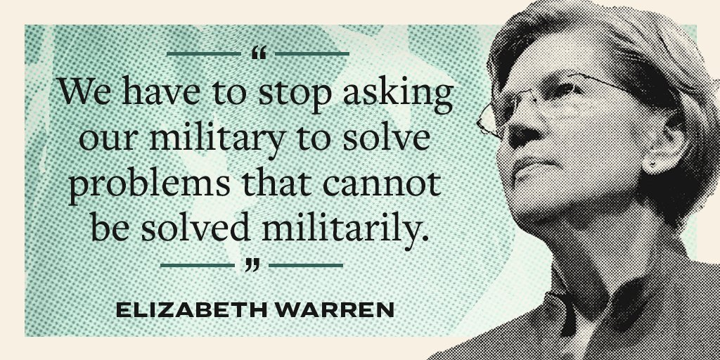"We have to stop asking our military to solve problems that cannot be solved militarily."