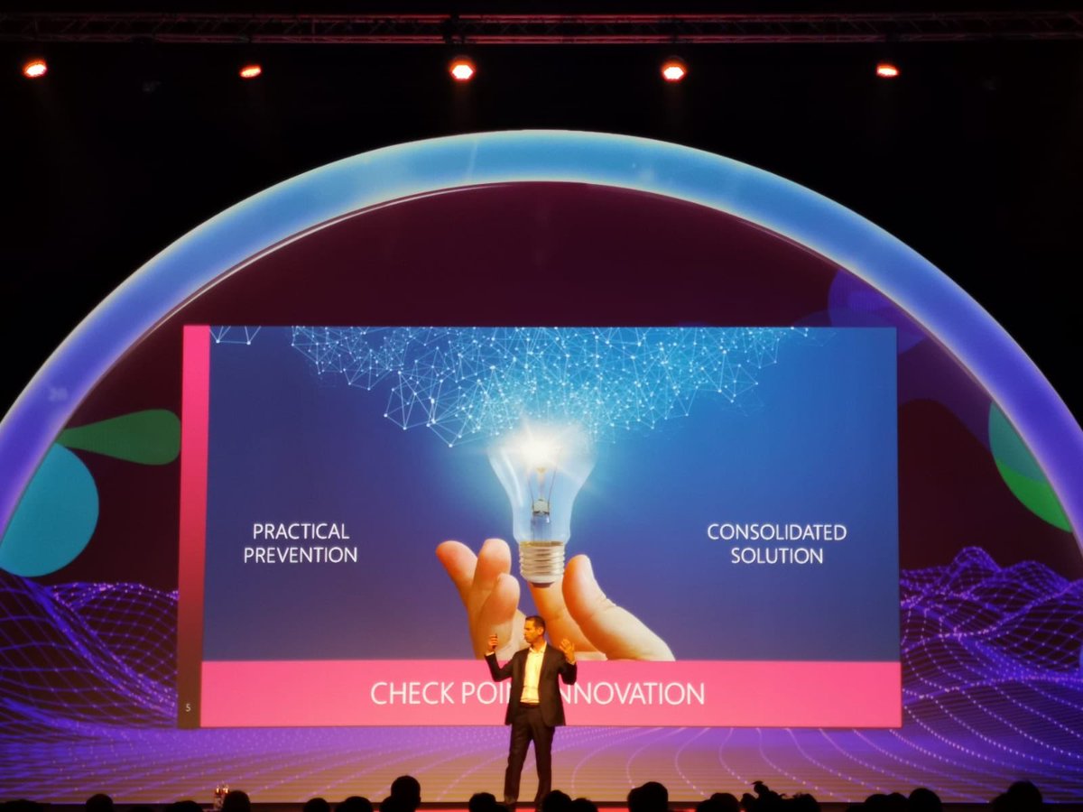 CheckPointSW's tweet photo. On stage at #CPX360Asia is Itai Greenberg, our VP of Product Management, sharing with customers and partners the principles behind Check Point's innovations, driving down false positives and increasing #cybersecurity productivity. #threatprevention https://t.co/xxbyR6OQ2W