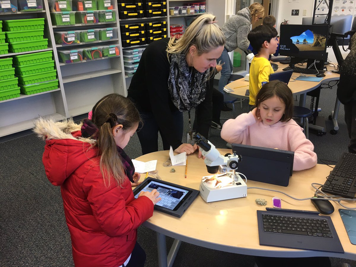 LOSDSTEMToSA's tweet photo. What happens when you take everyday items and explore them at different magnifications? Quotes from Oak Creek fourth graders. The deeper in you go, the more you see. That SEM (scanning electron microscope) was epic! #LOSDlogic @SpeerSTEM @ChrisHesselbein https://t.co/359cjuOIW1