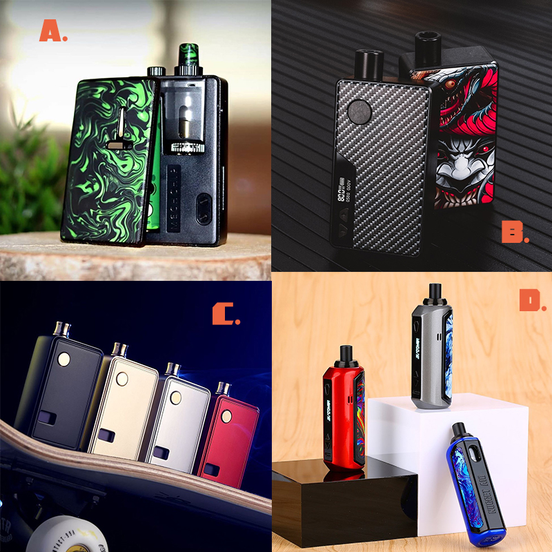 everzontech's tweet photo. 4 types #AIOPod Kits, which one is your favorite style?
A. #MechlyfeRatelXSAIO80W
B. #RincoeMantoAIO80W
C. #ThinkVapeZETAAIO60W
D. #ArteryNuggetAIO40W
.
-
#Mechlyfe #Rincoe #Thinkvape #Artery #MechlyfeRatelXS #RincoeMantoAIO #ThinkVapeZETA #ArteryNugget #everzon #podsystem #vape https://t.co/dbXrpx3C5D