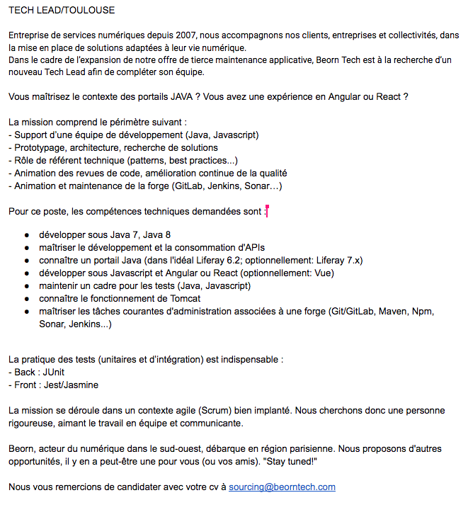 BeornTech's tweet photo. #Emploi #TechLead 
Rejoignez notre team à #Toulouse👇👇👇
https://t.co/cghAPwRsM4 https://t.co/QebJB0lvf6
