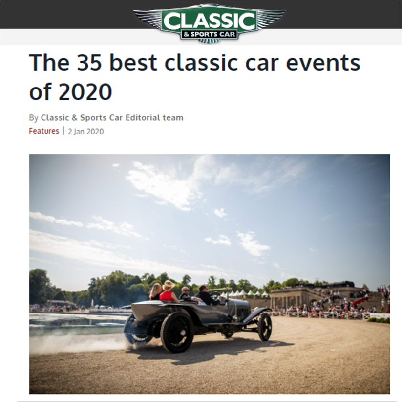 Classicadd's tweet photo. Planning your 2020 diary.  @CandSCmagazine have 35 best classic car events of 2020 listed so take a look and plan your journey https://t.co/bw8GiS0Ysx #Classiccars #Classicadventures #vintagecars #shows #events #carcovers https://t.co/Sau2whkEok