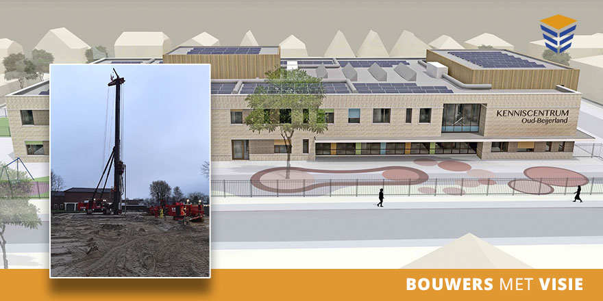 MW_Bouw's tweet photo. Vorige week zijn wij gestart met de nieuwbouw van het Kenniscentrum in Oud-Beijerland. De komende weken worden er meer dan 100 boorpalen aangebracht. De verwachte oplevering is het tweede kwartaal van 2021. 
#Middelwateringbouw #HEVO #OudBeijerland #bouwersmetvisie https://t.co/LSXsdBpm8Z