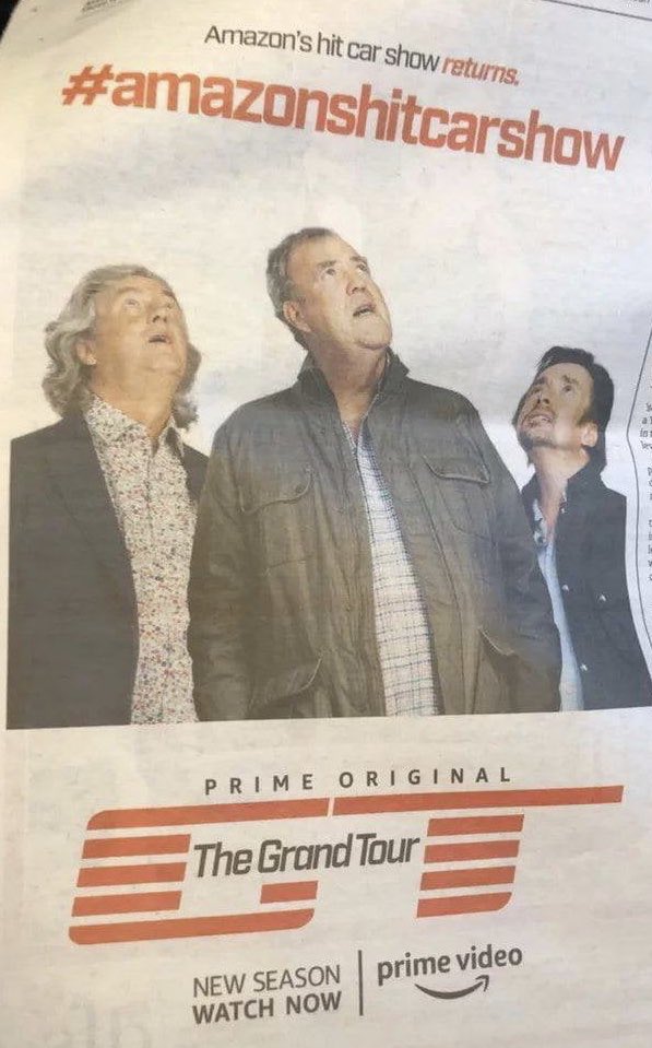 karunchandhok's tweet photo. Err - who came up with that hashtag for the newspaper ad?? @JeremyClarkson , @MrJamesMay , @RichardHammond https://t.co/CIRuzBYl06