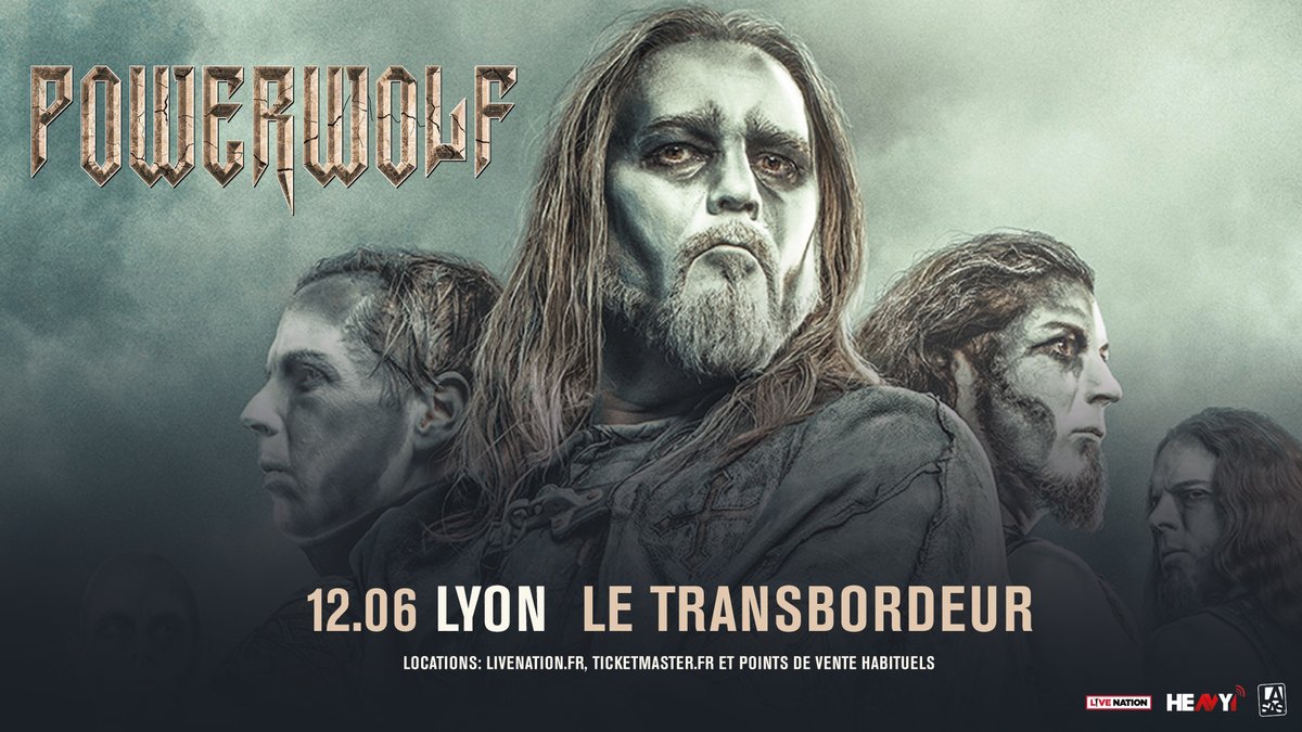 La_SAS_'s tweet photo. [METAL / LYON]
@powerwolfband, les prêtres du heavy metal, nous offre une experience live frissonnante à (re)découvrir le 12 juin au @letransbordeur 
Ouverture billetterie le 17.01 sur https://t.co/rBHPuaXU3T https://t.co/2KlxE57x06