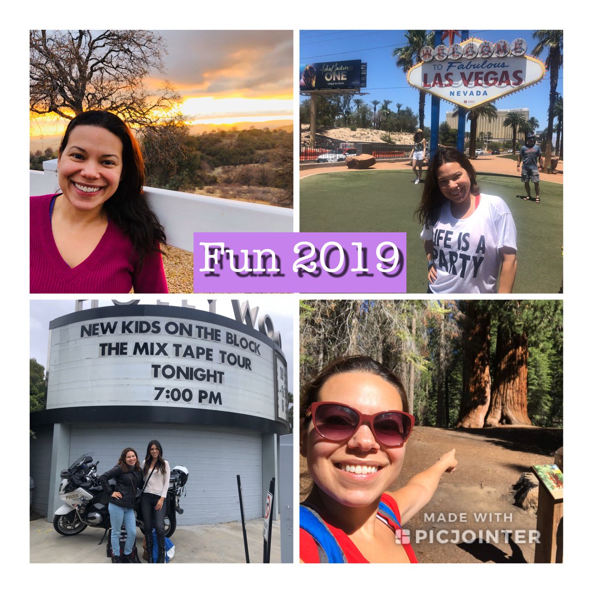 GloriaGarayua's tweet photo. I am still showing gratitude for the good times of 2019 as I move into the new year! 
#lookback2019 #2019review #reviewof2019 #yearinreview #2019reflection #annualreflection #yearlyreflection #bestof2019 #2019bestof #mountains #lasvegas #swimminglessons #nkotb #newkids #hollywood https://t.co/KTOEdareus