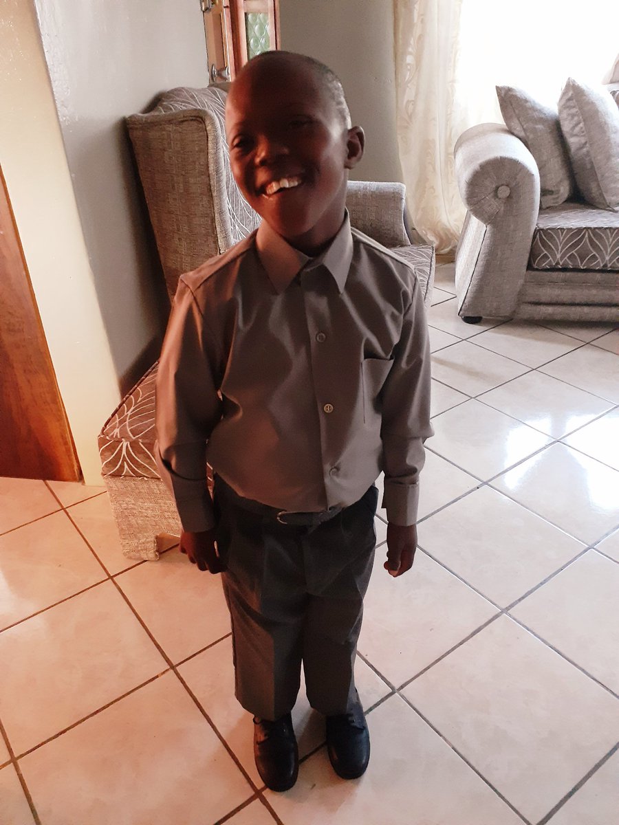 📷❤❤My lil brother starting a new school today... I see his only excitement is the new uniform #FirstDayAtSchool #bundleofjoy