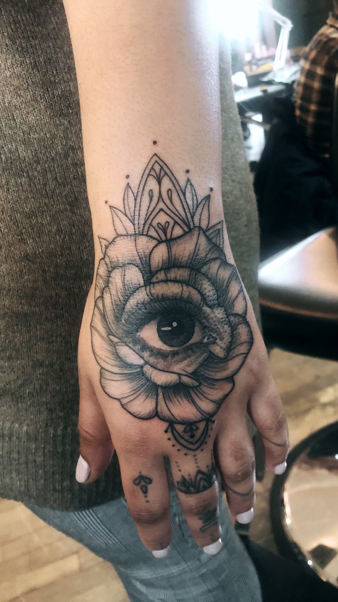 Eye clock rose  done 7 months ago today  rtattoo