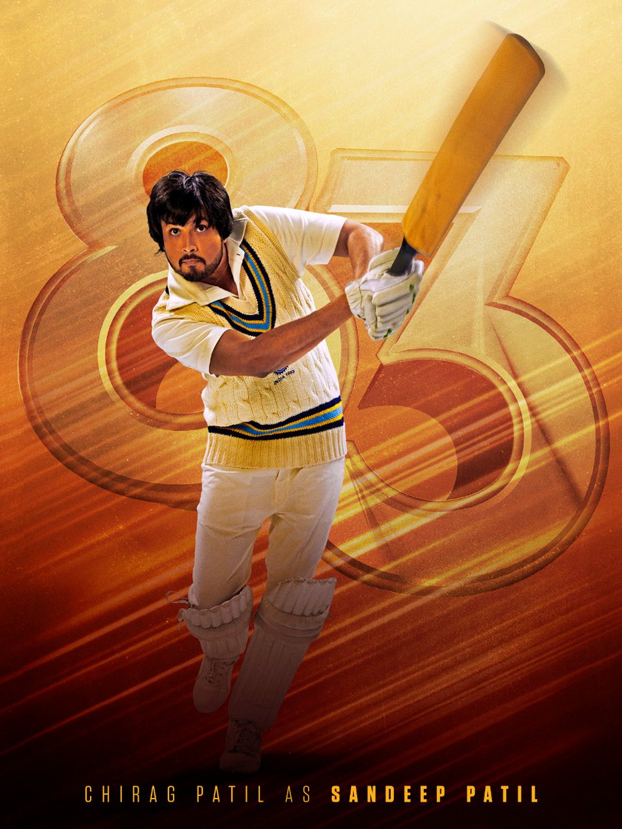 Urban Asian (@urbanasian) on Twitter photo Check out the character poster of <a href="/IamChiragpatil/">Chirag Patil</a> as #SandeepPatil in @kabirkhankk's <a href="/83thefilm/">83</a>.
@ranveerofficial <a href="/deepikapadukone/">Deepika Padukone</a> <a href="/Shibasishsarkar/">Shibasish Sarkar</a> @Saqibsaleem <a href="/madmantena/">MadMantena</a> #SajidNadiadwala <a href="/vishinduri/">Vishnu Vardhan Induri</a> <a href="/RelianceEnt/">Reliance Entertainment</a> <a href="/FuhSePhantom/">Phantom Studios</a> <a href="/NGEMovies/">Nadiadwala Grandson</a> <a href="/vibri_media/">VIBRI</a> <a href="/ZeeMusicCompany/">Zee Music Company</a> Check out the character poster of <a href="/IamChiragpatil/">Chirag Patil</a> as #SandeepPatil in @kabirkhankk's <a href="/83thefilm/">83</a>.
@ranveerofficial <a href="/deepikapadukone/">Deepika Padukone</a> <a href="/Shibasishsarkar/">Shibasish Sarkar</a> @Saqibsaleem <a href="/madmantena/">MadMantena</a> #SajidNadiadwala <a href="/vishinduri/">Vishnu Vardhan Induri</a> <a href="/RelianceEnt/">Reliance Entertainment</a> <a href="/FuhSePhantom/">Phantom Studios</a> <a href="/NGEMovies/">Nadiadwala Grandson</a> <a href="/vibri_media/">VIBRI</a> <a href="/ZeeMusicCompany/">Zee Music Company</a>