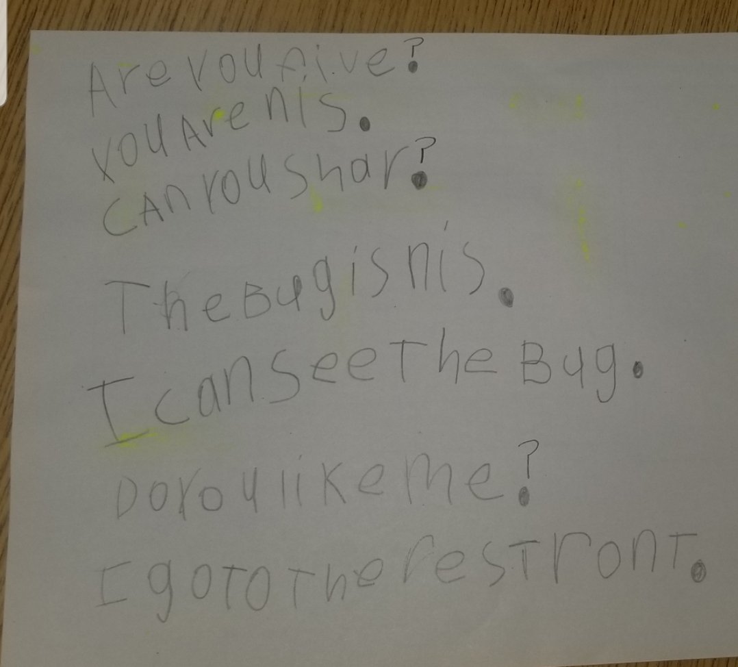 MHoran106's tweet photo. I am so proud of this student being a brave writer!#brave spelling#hard working Kindergatener shoran106fbmccordmustang https://t.co/hTZ76Bfo4v