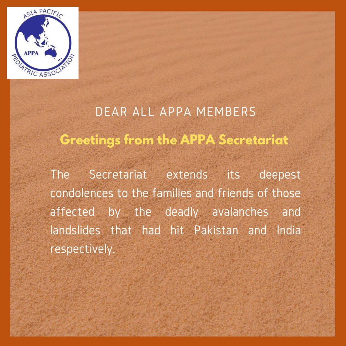 Asiapacific_Ped's tweet photo. Our deepest condolences to the families and friends of those affected by the deadly avalanches and landslides that had hit Pakistan and India respectively. May God bless us all during this difficult time. https://t.co/BuS2e02480