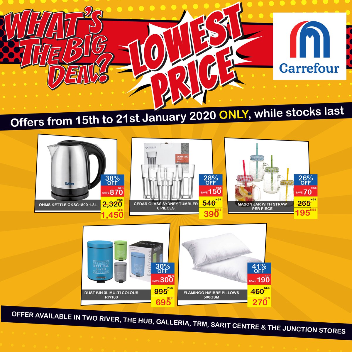 CarrefourKe's tweet photo. It’s a new week, and you know we have the best deals lined up for you. Shop for any of these items from our store and save. 
Shop here: https://t.co/jnI5LrwTys

#WeeklyDiscounts #BackPackReady #WhatsTheBigDeal #GreatMoments #CarrefourKE https://t.co/11UEqp4Yc3
