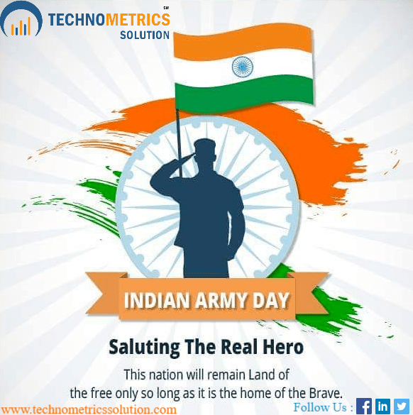 Technometrics14's tweet photo. Freedom in Mind and Words,
Pride in our Hearts,
Memories in our Souls,
Let's Salute the Nation ,
On the Army Day ...
--Indian Army Day always reminds us of all our heroes who stand strong to keep us safe.
#indianarmydaywishes #salute #ourarmy #indianarmy #technometrics #solution https://t.co/kSabKM53eM