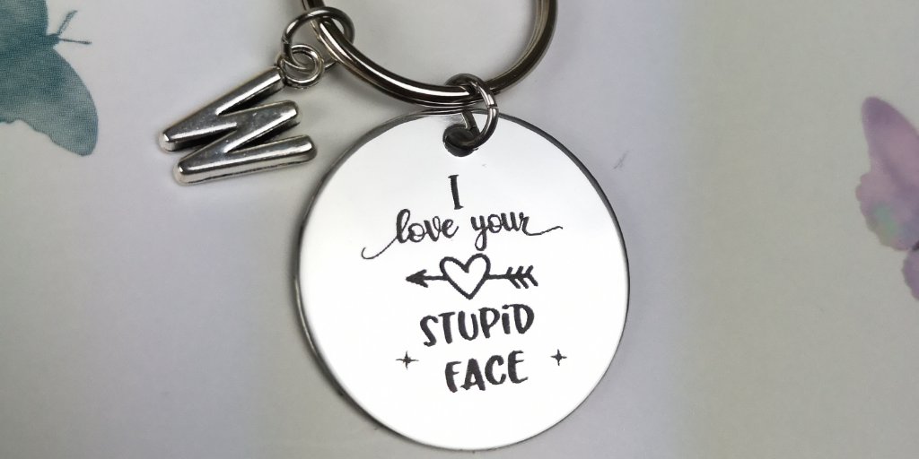 Funny Valentine's Day gift 
Laser engraved keychain with initial
OrnariLiber.etsy.com
#keychain #ValentinesDayGifts #valentinesgifts #boyfriend #GiftsWithLove #gifts #etsyshop