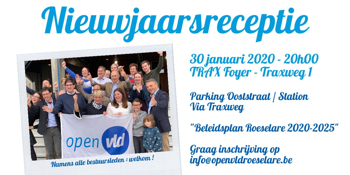 OpenVld_Roeslr's tweet photo. Van harte welkom | Nieuwjaarsreceptie 30 januari - https://t.co/mV4Ad35F0L https://t.co/1Gz7ZIbS5u