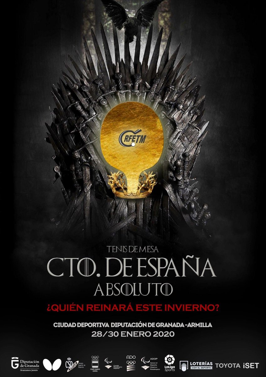 ANTONIOJCG3's tweet photo. El Campeonato de España de Tenis de Mesa, la Copa del Rey y de la Reina se celebrarán entre enero y febrero en Armilla - Granada https://t.co/GyN6AQEPf9 @rfetm_tenismesa @JMRuizReyes @DeporteAND @EducaAnd @JuntaGranada @AndaluciaJunta https://t.co/4DxfGkYVfz