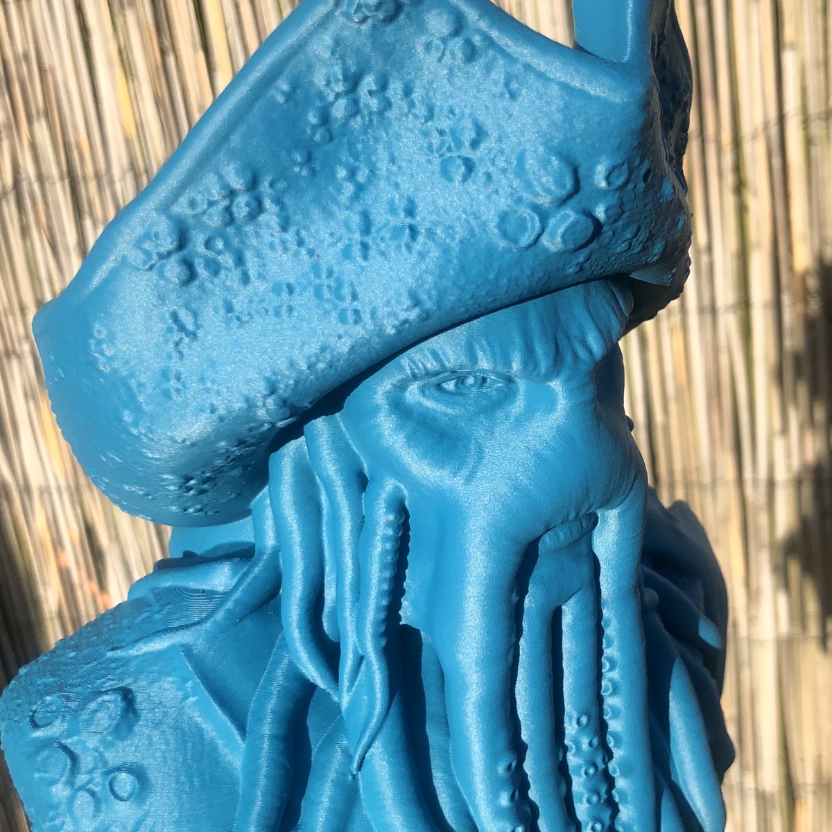 FilamentFrenzy's tweet photo. I missed my delta so much ๐ maintenance day proved to be a winner!
275mm tall Davy Jones an amazing sculpt packed with detail by @fotismint
Printed on @anycubic3dprint delta at 0.15mm layer heights in @filamentive matte blue PLA with #PrusaSlicer https://t.co/AR7cuxCGJq