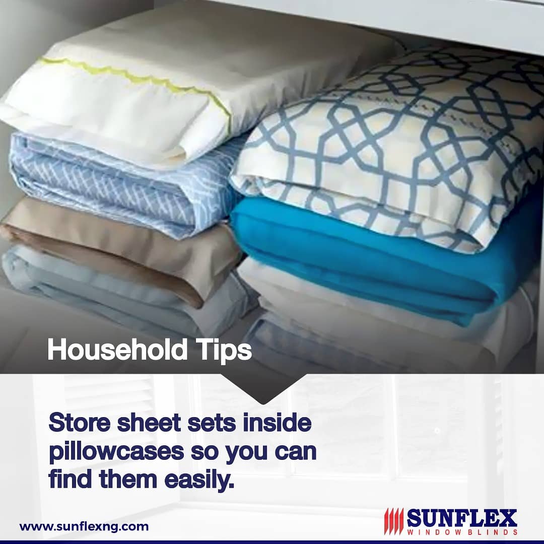 SunflexBlindsNG's tweet photo. Fold the set of sheets and place them inside the matching pillowcase. This makes it easy to find the exact set of sheets you are looking for.
#windowblindsnigeria #nigeria #abuja #lagos #lagosinteriordesign #madeinnigeria🇳🇬 #windowtreatments #windowblindsinlagos #windowblinds https://t.co/OG4ZTcKK9V