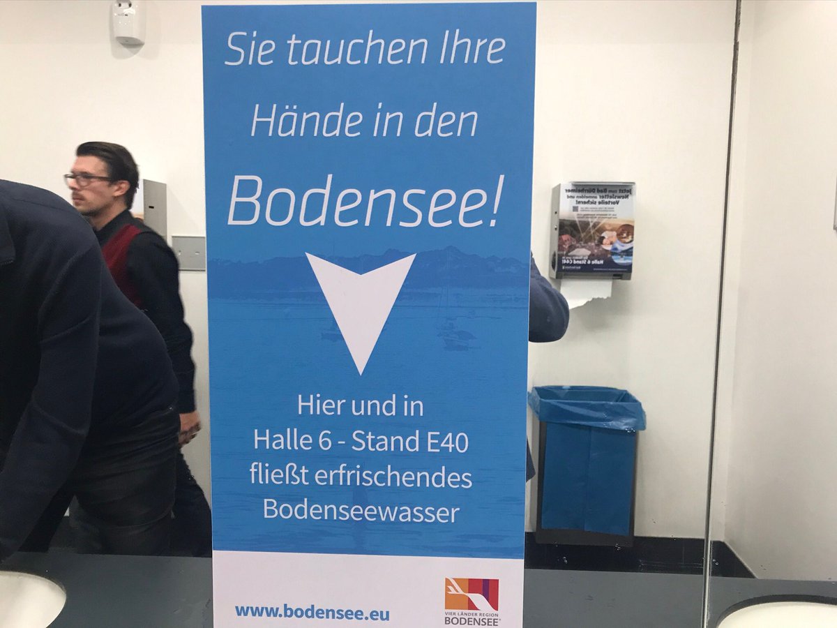 wolletooth's tweet photo. Händewaschen mit Urlaubsfeeling...na prima!! Auf der Tourismusmesse CMT in Stuttgart... https://t.co/gJ1xBn0z9Y
