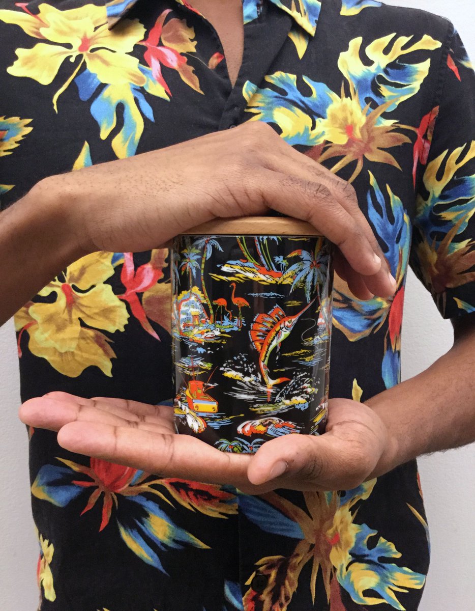 delartmuseum's tweet photo. When your staff starts dressing like your merch, you know you’ve done something right. Here’s Museum Associate Saliym with our gorgeous coconut-scented tropical candle from the #DAMStore!
#inwilm #netde #wilmlove #wilmtoday #shopsmall #shoplocal #DelArtStore #DAMStore https://t.co/QXM8JwLIEc