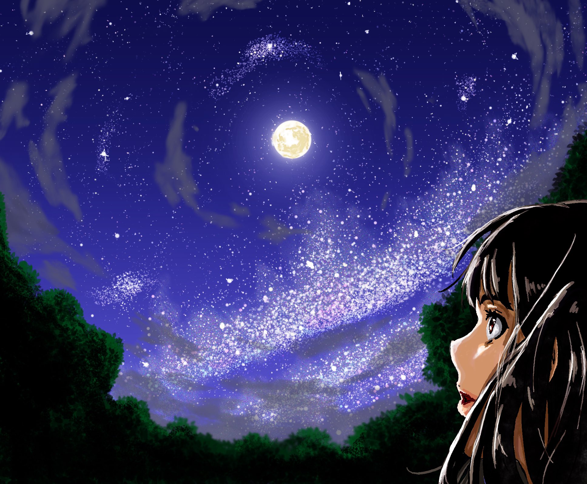 イカトソ Twitter પર 星を見上げる女の子 絵描きさんとつながりたい 絵描きさんと繋がりたい イラスト 空 星空 Photoshop T Co Ckpf2n6upq Twitter