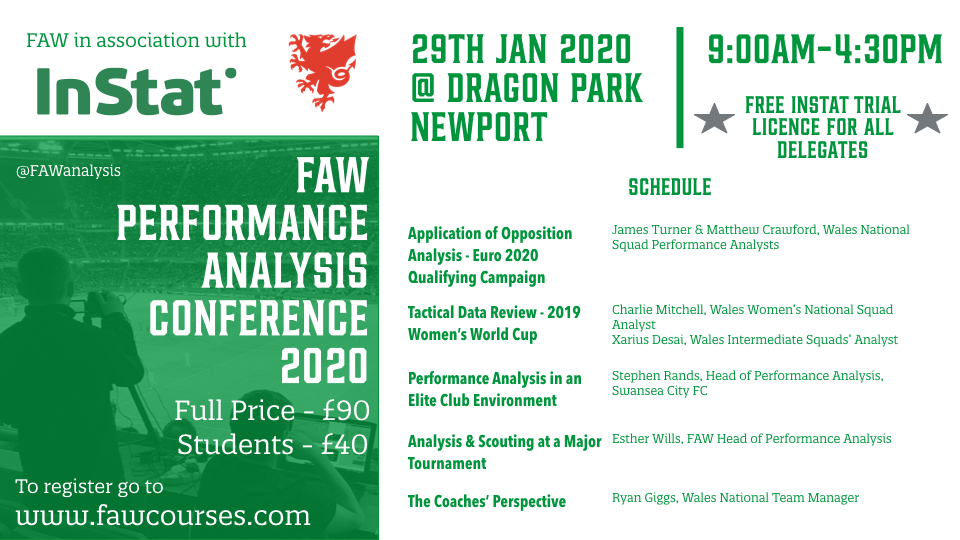 Hudl_Football's tweet photo. ⏰ Ryan Giggs will be speaking at the 2020 FAW Trust Performance Analysis Conference
Dragon Park: The home of Welsh football 🏴⏰
Book your tickets now 👇
https://t.co/WNe3vImd4L
#InStatFootball #FAWAnalysis https://t.co/VuPA6cPRt1
