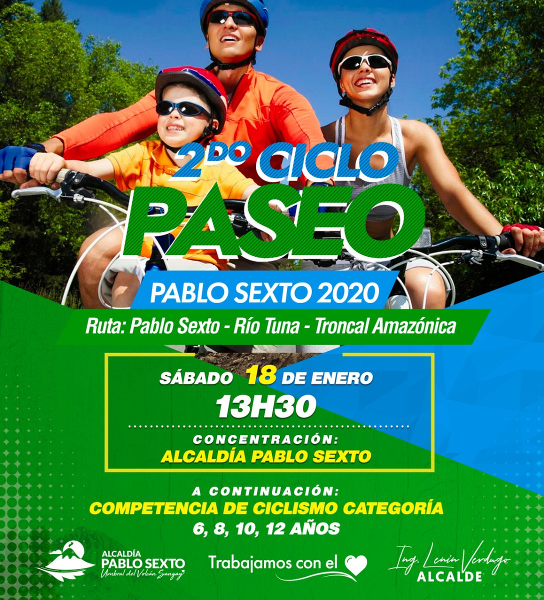 MunicipioPablo's tweet photo. Todos invitados a participar de una jornada deportiva familiar. https://t.co/ExJ83oTKrO