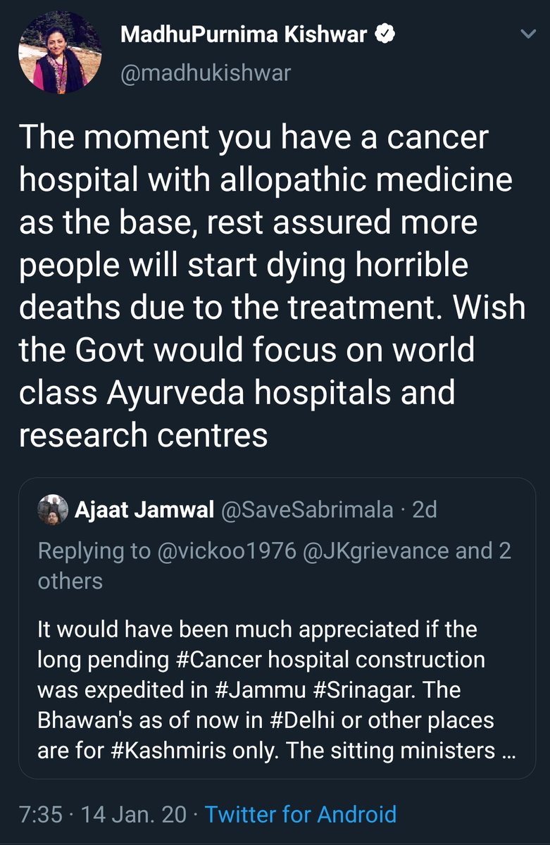 Neurophysik's tweet photo. It is high time social media platforms like @Twitter take cognisance of such dangerous medical misinformation and devise a policy to handle it. Not doing so tantamounts to denying proven treatments that could save lives and prolong miseries of cancer patients. https://t.co/E5VIbH6JEH