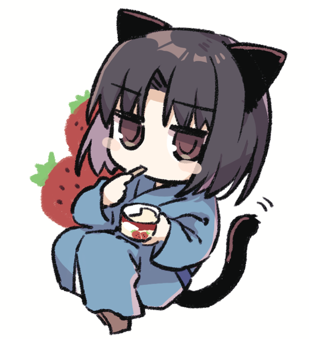 「黒髪 猫娘」のTwitter画像/イラスト(古い順)