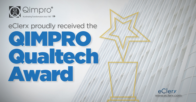 eClerx's tweet photo. eClerx is proud to announce that our Digital team received the QIMPRO Qualtech Award for Process Improvement. This honor was bestowed for our Backlink Cleanup SEO Traffic Improvement solution, customized to drive maximum ROI for our clients!
#QIMPRO #ProcessImprovement #Qualtech https://t.co/2l092jG8ox