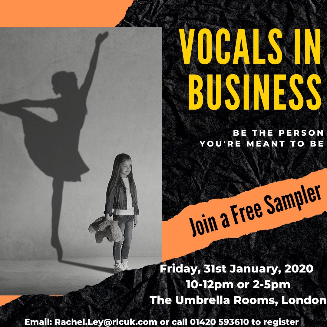 RLC_Events's tweet image. Join us for a taster afternoon of #VocalsinBusiness - authentic theatre #training to develop confidence as well as #presentation &amp;amp; #sales skills to guarantee your best #performance. Email @RachelLey3 to book the last remaining places #eventprofsUK #HR @PALifeMag