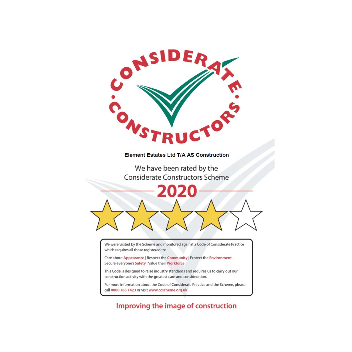 ascpuk15's tweet photo. Would like to say a massive congratulations to the whole team who have managed to get us a 4 star rating with Considerate Constructor Scheme. #CCScheme #ascpuk15 #eeltdascpuk #loveconstruction https://t.co/K9Y8amHzX3