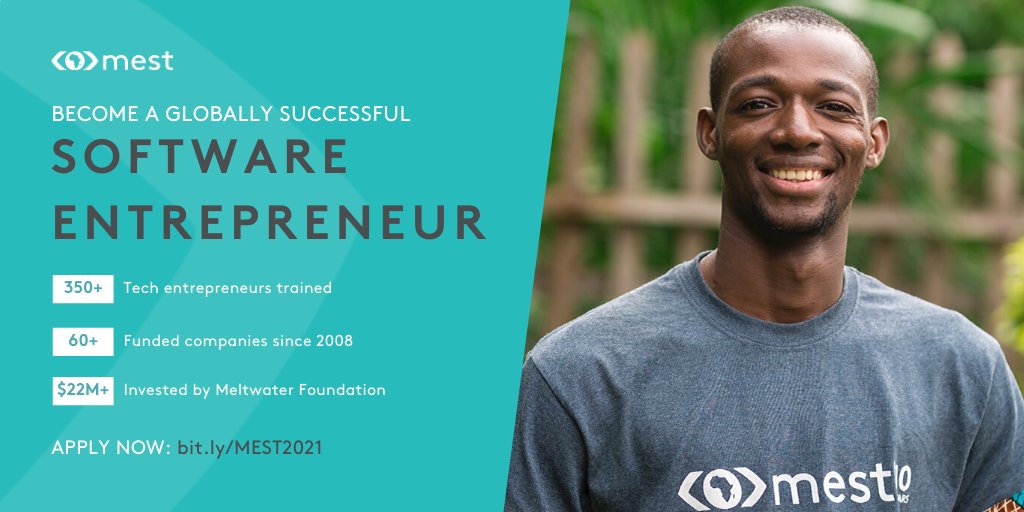 MESTAfrica's tweet photo. "When you come to MEST, you join a community. I believe one of the biggest things the MEST Training Program gives to you is that (community)..." -@innarticle MEST Alum, and cofounder @ubenwa_ai
Join the community by applying to the #MESTClass2021 today!
https://t.co/Uz1Pa2LZzh https://t.co/s4NJWQZX1Q
