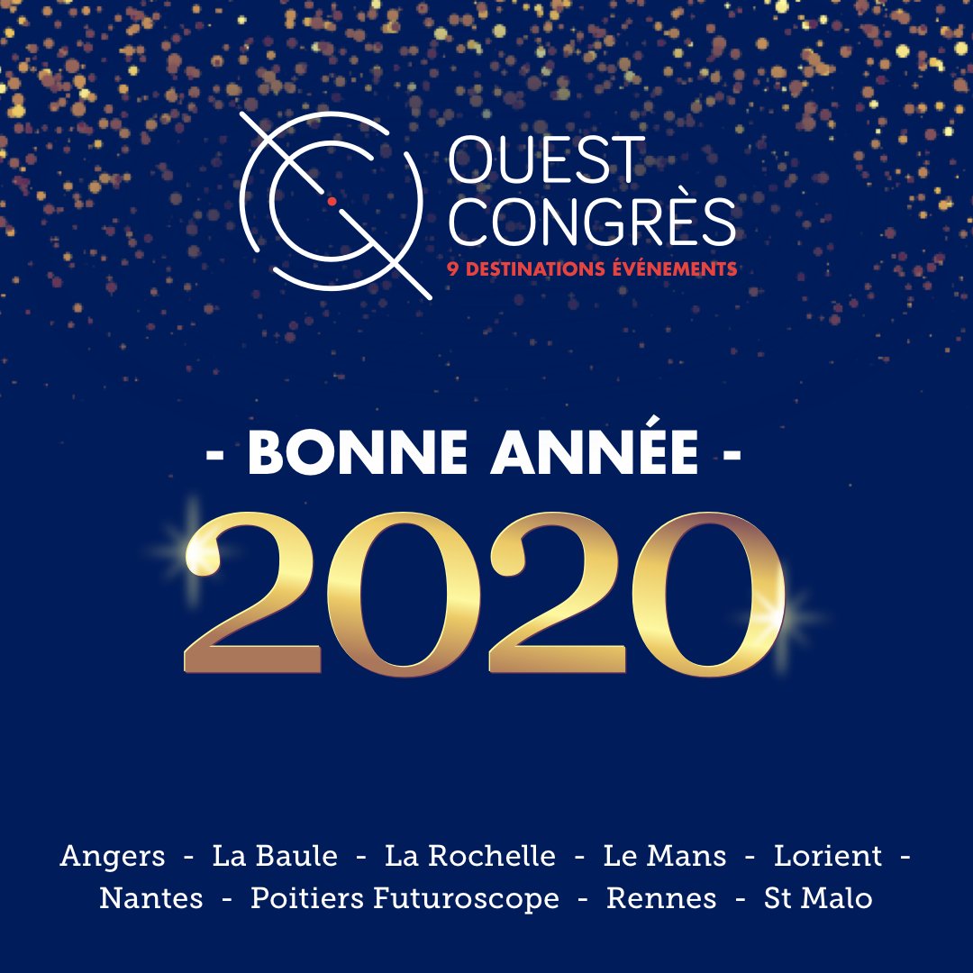 #Voeux2020 Tous les collaborateurs de la filière <a href="/OuestCongres/">Ouest Congrès</a> vous souhaitent une merveilleuse année 2020 ✨

#collaboration #territoire #ouest #destinations #tourismedaffaire