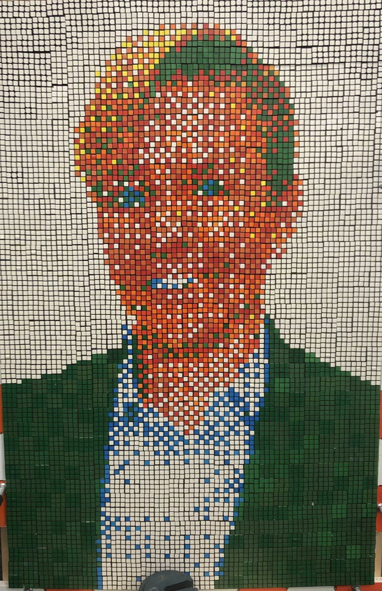 CurieHS's tweet photo. We are excited to welcome back Dr. Tingwall today!
#Condorspride *mosaic created using Rubik’s cubes by Mr. Crone and the students in his Rubik’s cube club. https://t.co/Urb49KG2A8
