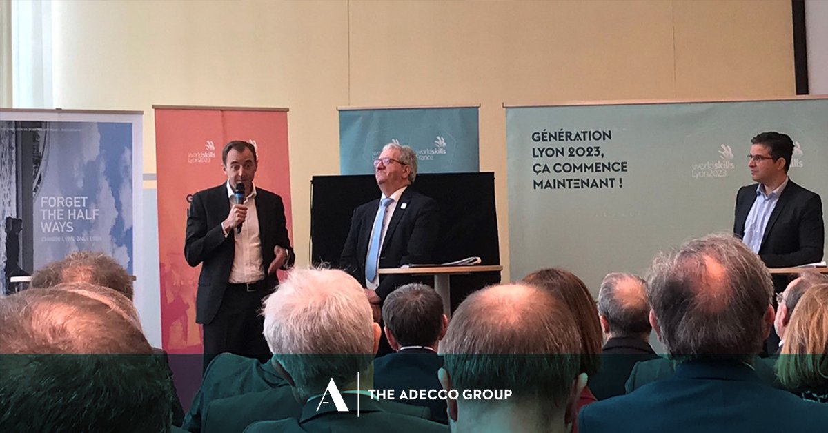 "Nous sommes très fiers de nous associer à #WorldSkillsLyon2023 : la compétition WorldSkills est une formidable opportunité pour mettre en avant l’apprentissage via la diversité des métiers et des filières."  <a href="/chcatoir/">Christophe Catoir</a>  #imaginonslemploi #apprentissage #GenerationLyon2023
