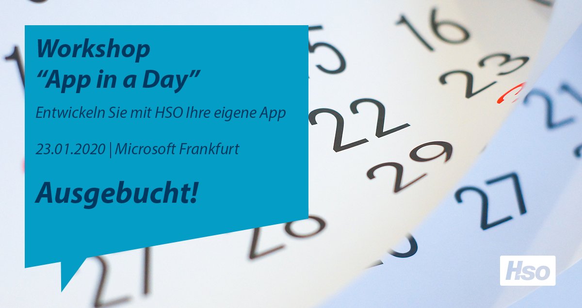 HSOgermany's tweet photo. Der Workshop "#App in a Day" mit HSO ist komplett ausgebucht. Weitere Termine am 09.03. bei #Microsoft  in Köln an: https://t.co/QZE6PdKVS8. Da das Interesse an dieser Veranstaltung  sehr groß ist, empfehlen wir Ihnen, sich schnell anzumelden. #PowerPlatform #PowerApps . https://t.co/wz4S2fJslQ
