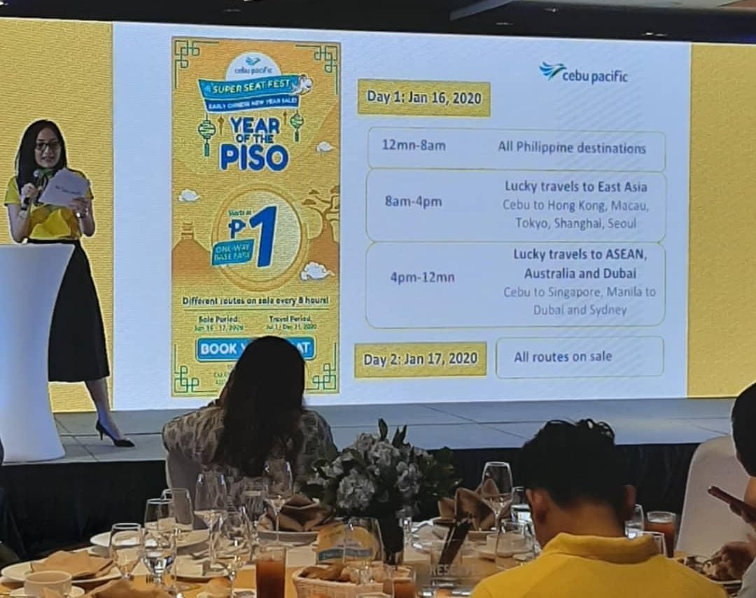 @CebuPacificAir will hold a #CEBSuperSeatFest  Sale karong 12 midnight, Jan. 16!!! 😍😍😍 

It's the year of the PISO! TARAA! ✈✈