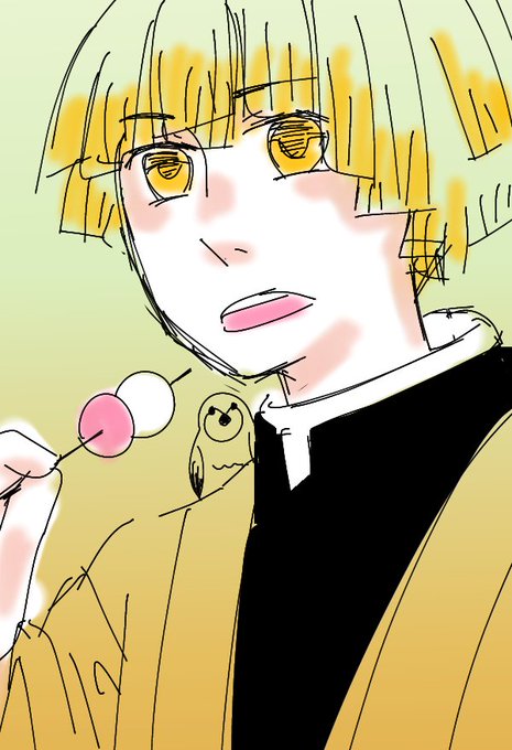 まもる🐇さんがTwitterに投稿した我妻善逸(鬼滅の刃)のイラスト。